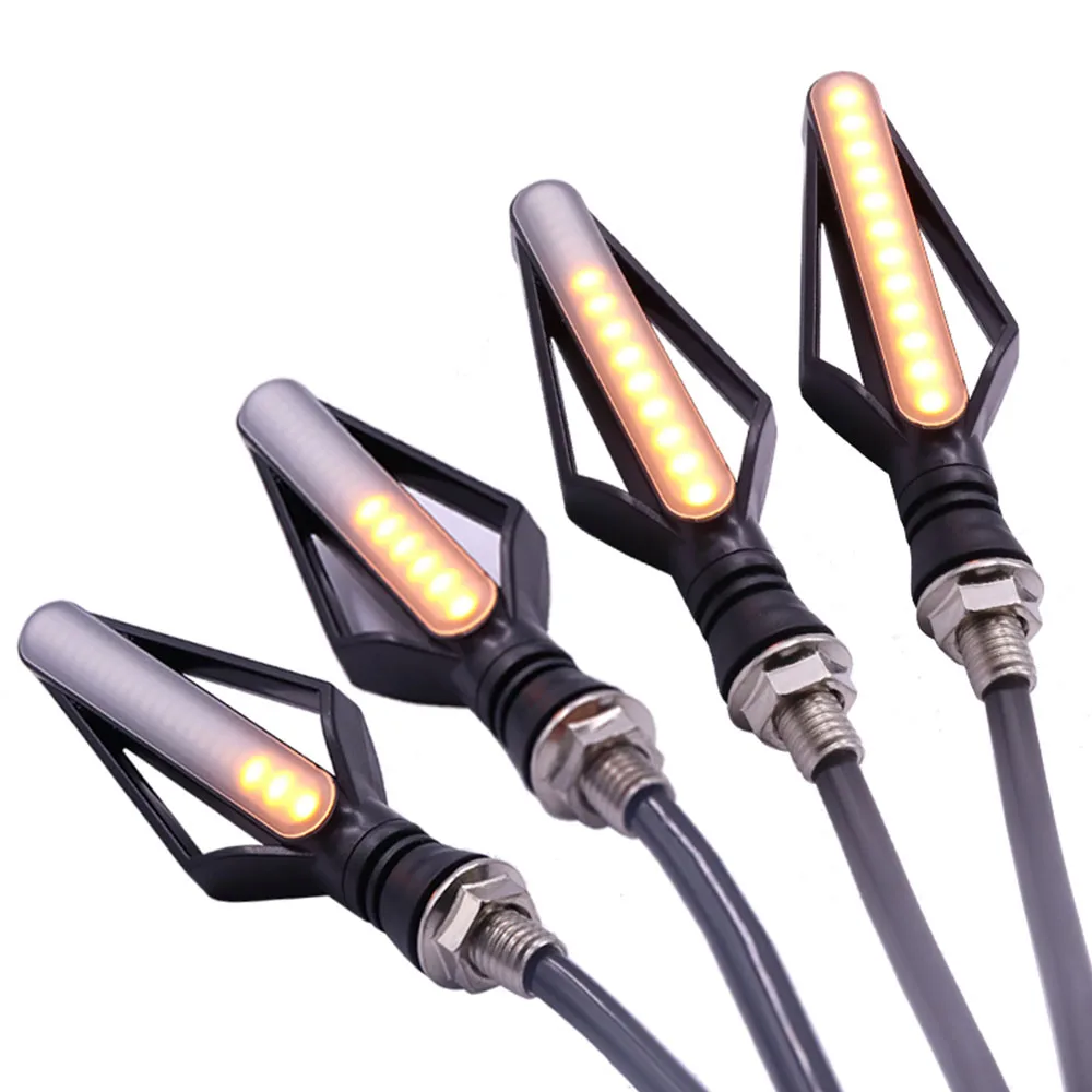 

1Pcs 24 LED Motorcycle Turn Signal Lights Lamp Motorbike Indicator Fog Light Motor Tail Brake Light Streamer Flashing For Honda