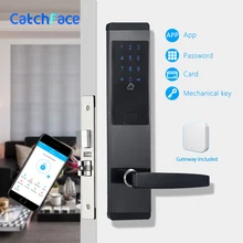 Wifi приложение электронный дверной замок цифровой умный сенсорный экран клавиатура пароль замок двери для дома офиса отеля