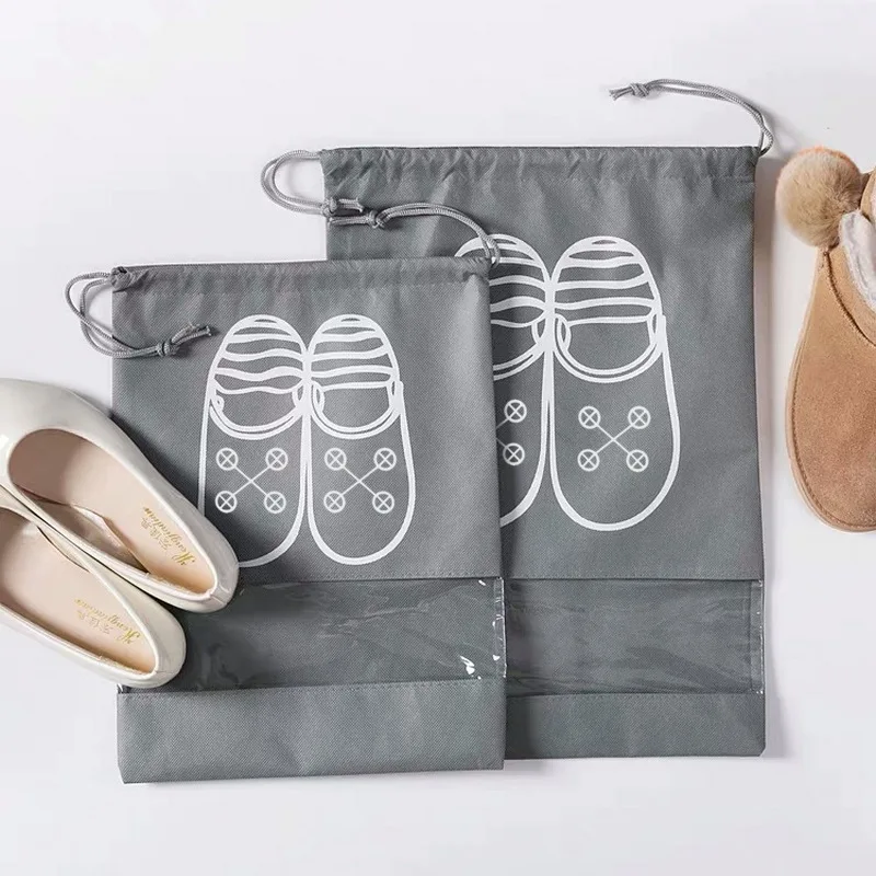 Klonca غير المنسوجة حقيبة التخزين المحمولة الكرتون الطباعة الأحذية حقيبة الرباط جيب أحذية السفر حقيبة التخزين 2019