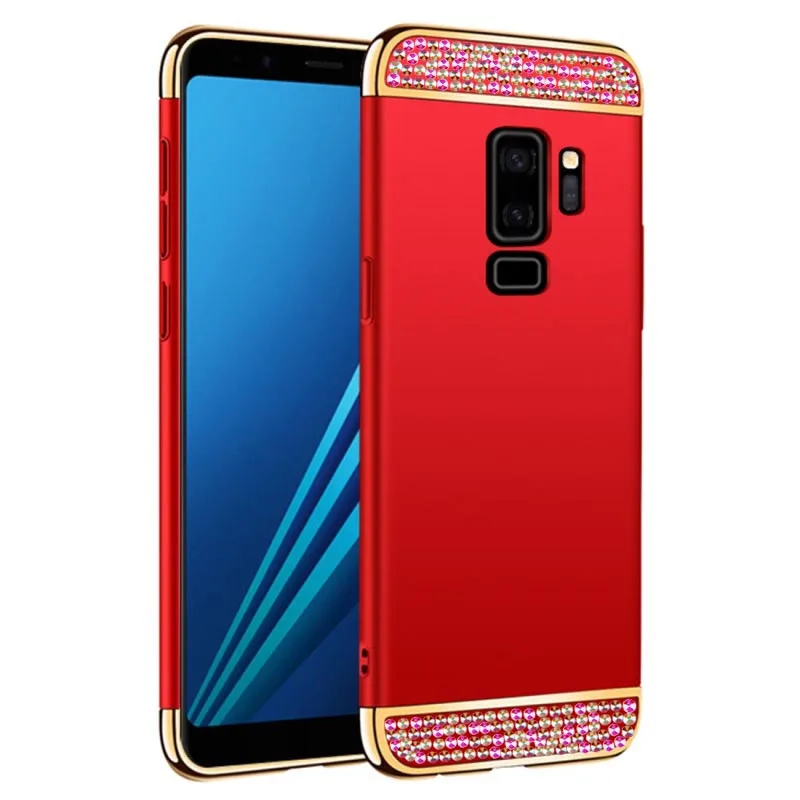 

Luxury Diamond Case For Samsung Galaxy c7 c9 pro 3 IN 1 case a6 a8 plus 2018 a3 a5 a7 2016 2017 S10 PLUS S10E A20 A30 A50 cover
