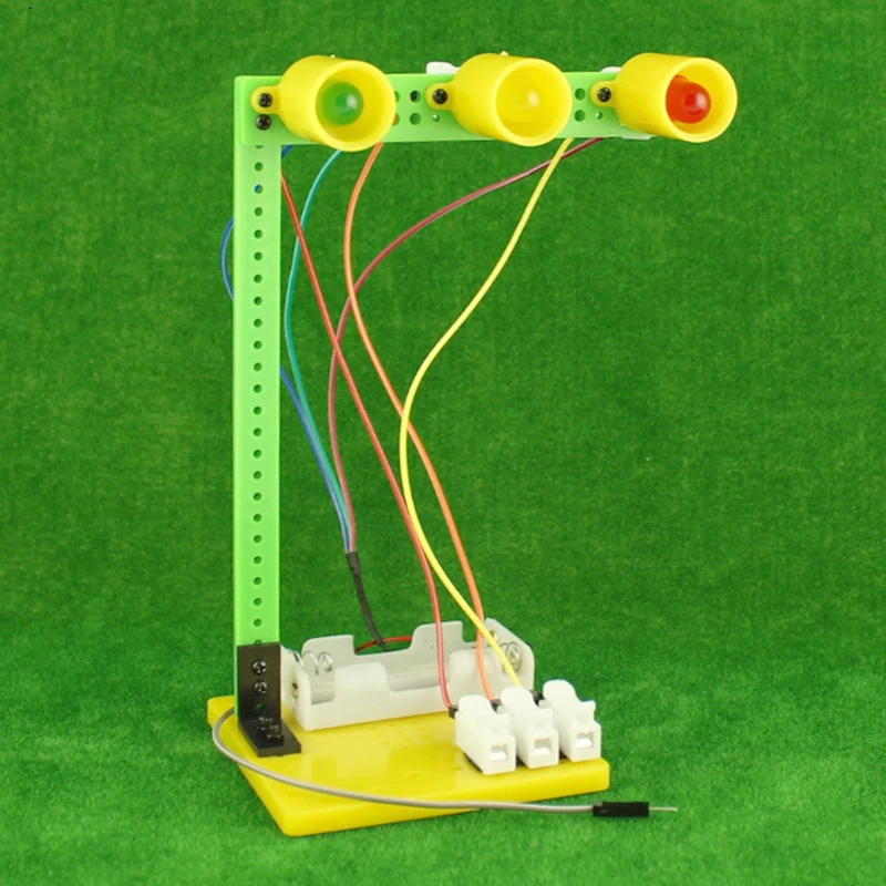 

DIY ABS Materials School Educational Science Model Physics Experiment Traffic Lights Toy Education Kit 75*115*150mm Kids Gift
