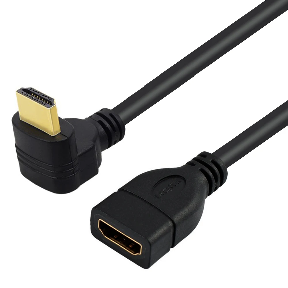 HDMI Удлинительный Кабель Штекерный к женскому удлинителю адаптер Угловой Штекер