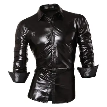 

Jeansian Men's Fashion Dress Casual Shirts Button Down Long Sleeve Slim Fit Designer Z036 Black