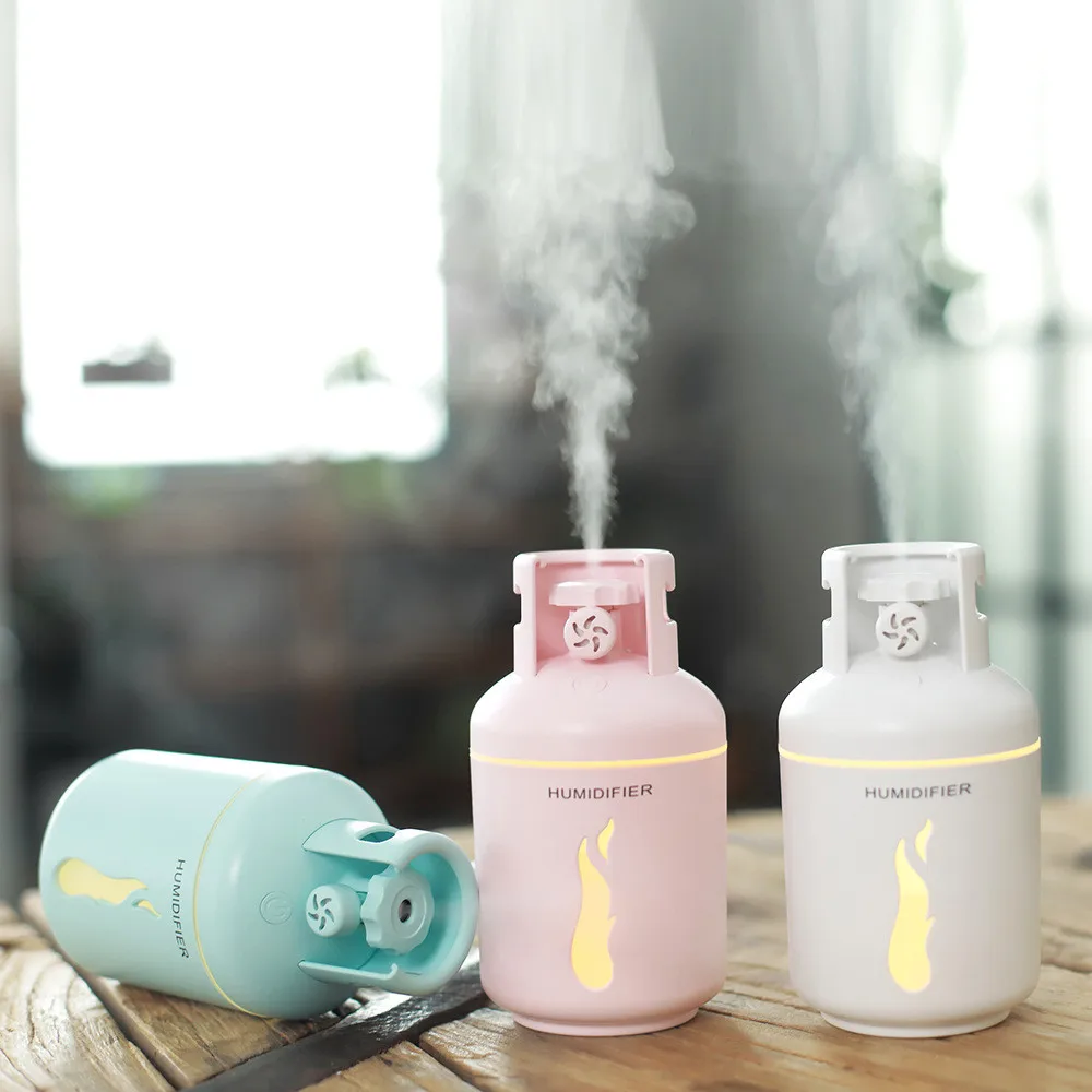 Mini Gas Tank Shape Home Aroma LED Humidifier Air Diffuser Purifier oil Aromatherapy cool mist maker for Office Home Hot Sales