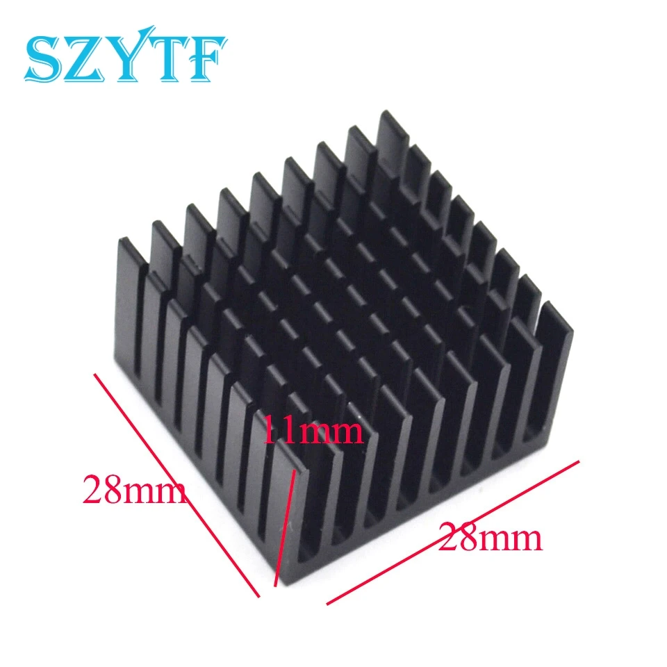 5pcs Heat sink 28 * 28 * 11MM (black slot) high-quality radiator