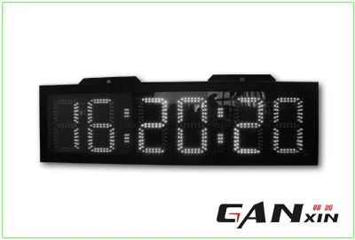 [GANXIN] 8 дюймов 6 цифр двухсторонние большие светодиодные уличные настенные часы водонепроницаемые часы в реальном времени