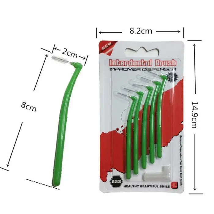 Горячая 5 шт./упак. L формы взрослых межзубная щетка 0,22 мм гигиена полости рта очиститель щетки для ухода