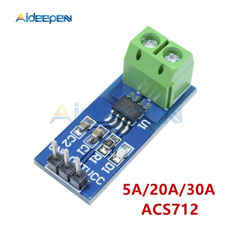 

1Pcs ACS712 5A 20A 30A Hall Current Sensor Module For Arduino