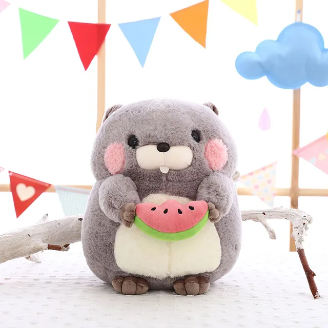 Creative Children Gifts Cute Cartoon Marmot Plush Dolls Q Gluttonous Rat Models Four Colors PP Cotton Stuffed Plush Animals Toy