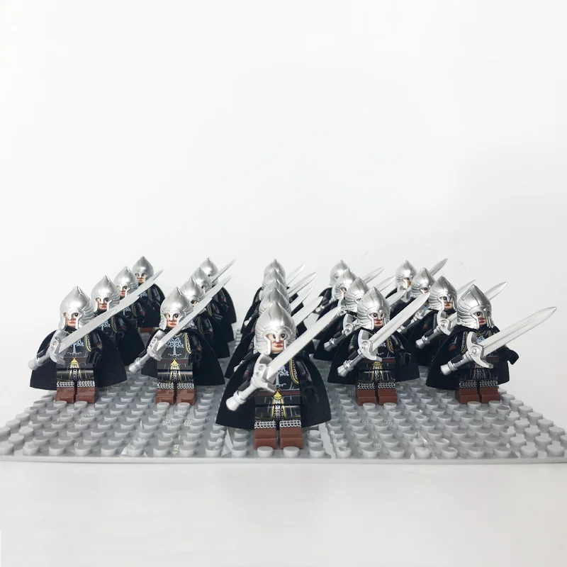 

21pcs Uruk Ha Legoingly minfig Lord of the Rings Gondor Solider Captain Knight minifigure Made using LEGOING & custom parts TOYS