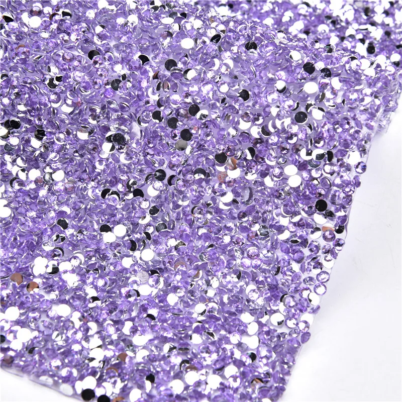 1 лист Bling из цветных полимеров 24X40Cm плоские стразы на сетчатой основе отделкой