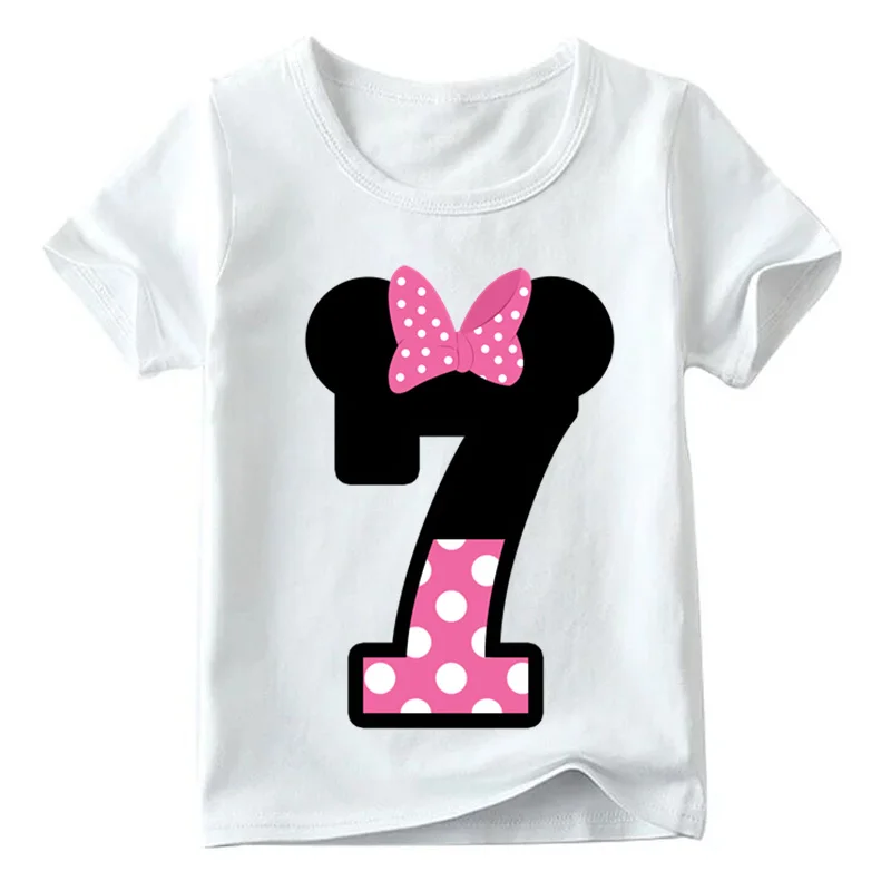 Kids Boys Girls T-shirt for Birthday Summer Children Clothing Funny T Shirt Tshirt Tees Tops Size 1 2 3 4 5 6 7 8 9 Year Present