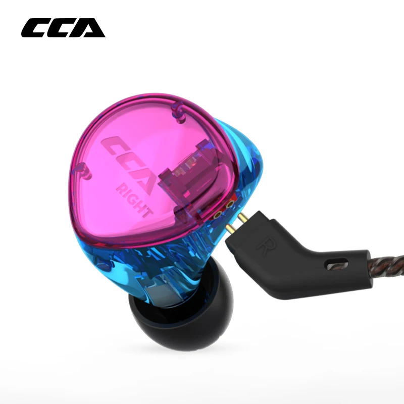 

New CCA C04 1DD+1BA Armature Dual Driver Earphone Detachable In Ear Audio Monitors Noise Isolating HiFi Music Sports Earbuds