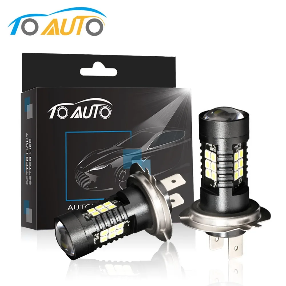 2pcs H7 LED 2pcs H7 LED Bulb Car Fog Lamp 6000K Car Led Lights 21SMD ...