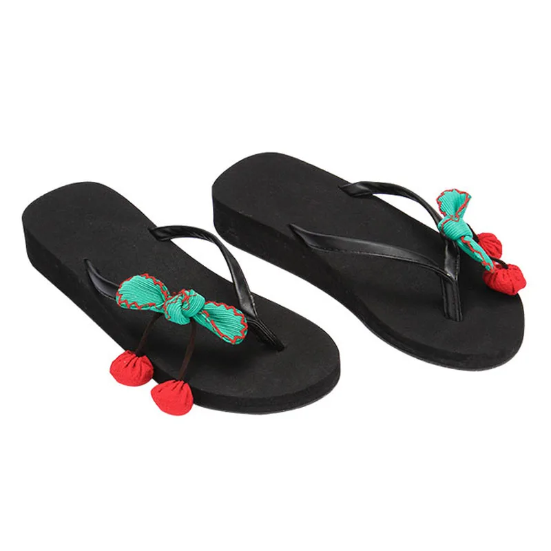 2018 NEW Summer Flip Flops Women Fashion Slippers Women's Spring Slip on Beach Sandals Size 40 Holiday Wedges Shoes Woman Girls (7)
