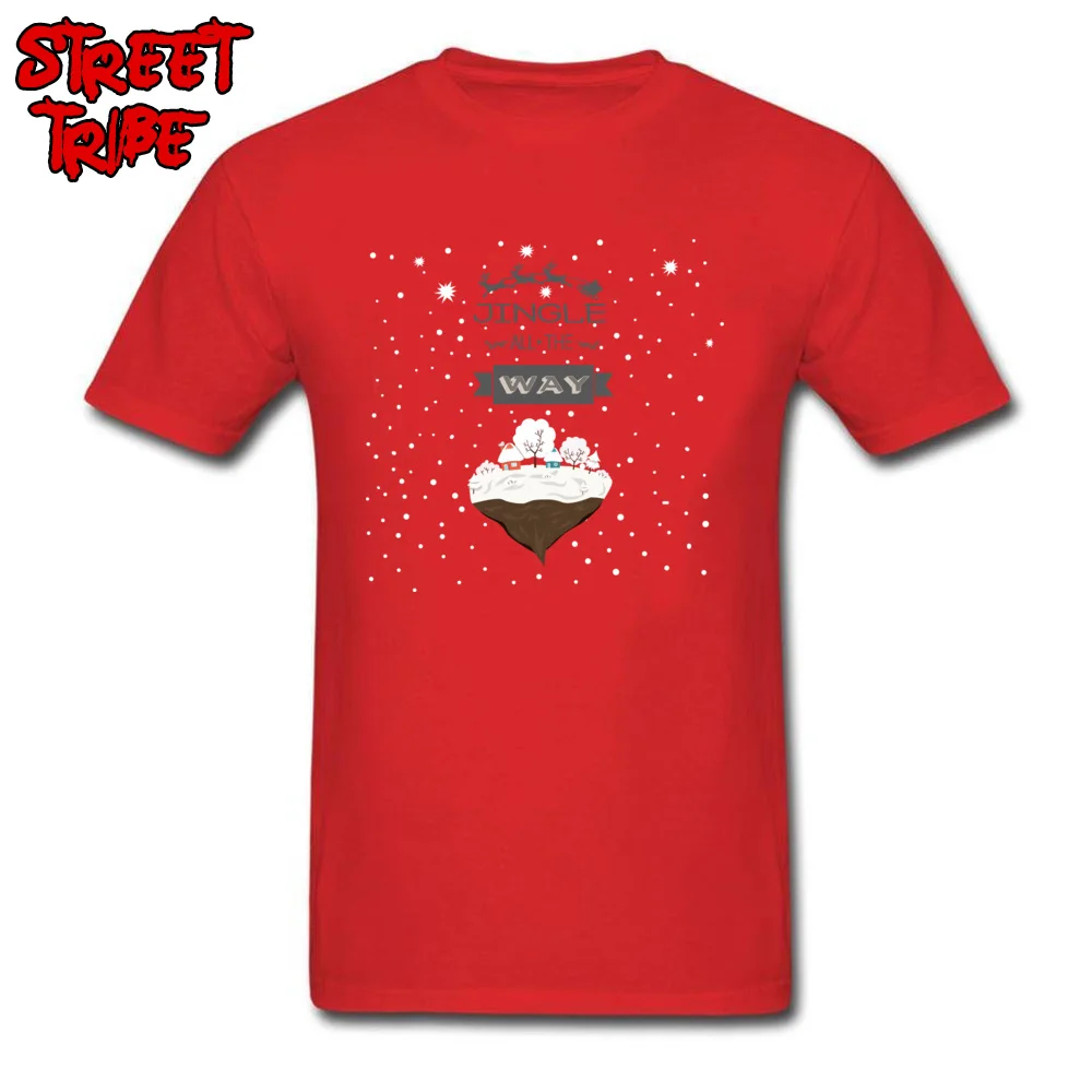 Summer Christmas Land Student T-shirts Classic Labor Day Short Sleeve Round Collar 100% Cotton Tops Shirts Casual Tee Shirt Christmas Land red