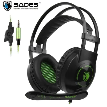 

Sades SA801 Over-Ear Stereo Gaming Headset with Microphone Noise Isolation for New Xbox One PC Mac Tablets PS4 Laptop Phone