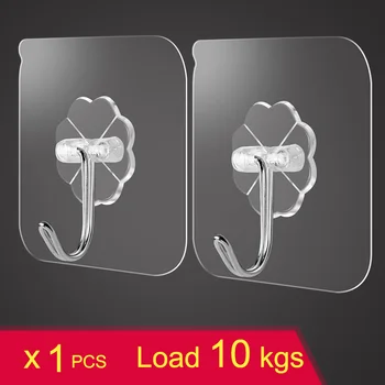 

transparent strong suction hooks for home Kitchen and Bathroom cup sucker hanger key holder Storage Hangers