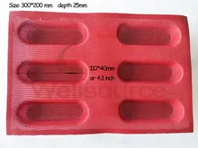 Silikon Non Stick Perforierte Backen Liner Matte Brotschimmel Sasa Demarl Silform für 11 zoll unter rollen U-bahn 6 Laib Brot Form