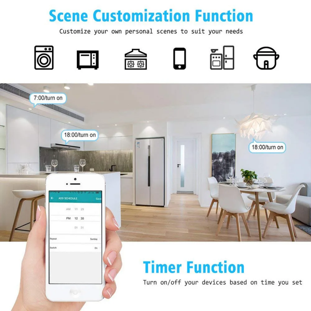 Smart WiFi Power Socket UK Plug Switch For Amazon AlexaGoogle Home App Control Smart Socket Leakage Protection 40AP03 (12)