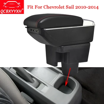 

QCBXYYXH Car Styling ABS Car Armrest Box Center Console Storage Box Holder Case For Chevrolet Sail 2010-2014 Auto Accessories