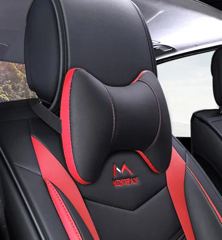 new arrival Car seat cushion pillows universal general all-inclusive super-fibre pu leather car seats support - Цвет: small pillow red