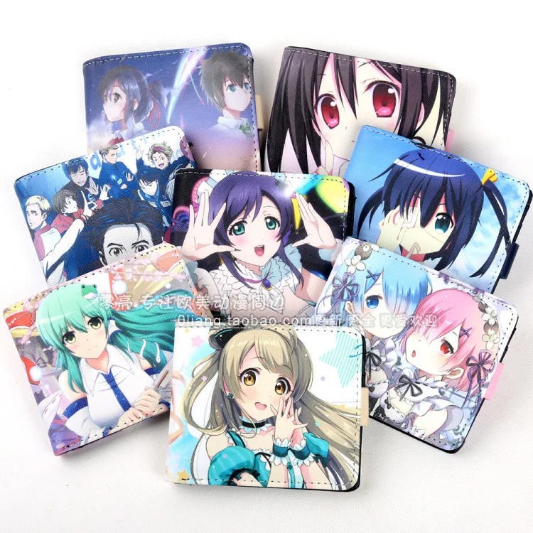 

Cartoon anime love live YURI!!! on ICE Rem Sailor Moon Short Cartoon Wallet cosplay Design With Card Holders purse