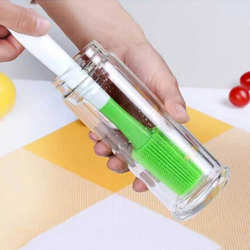 Silicone Brush Long handled Cup mug Cleaning Brush bottle Baby milk