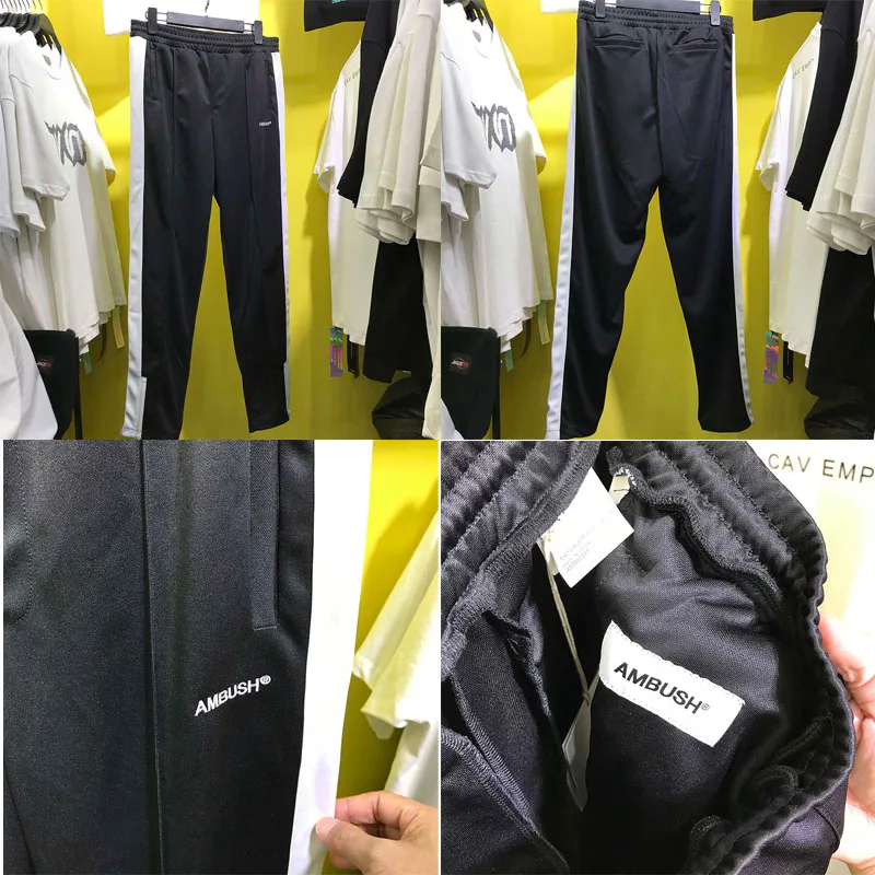 

New AMBUSH Sweatpants Hip Hop Cotton Striped AMBUSH Sweatpants 1:1 High Quality Streetwear AMBUSH Sweatpants Pants