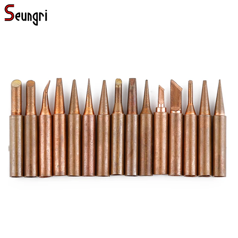 

Seungri 15Pieces/lot Pure Copper Iron Tip 900M-T-K B D I For Hakko Rework Station Soldering Iron