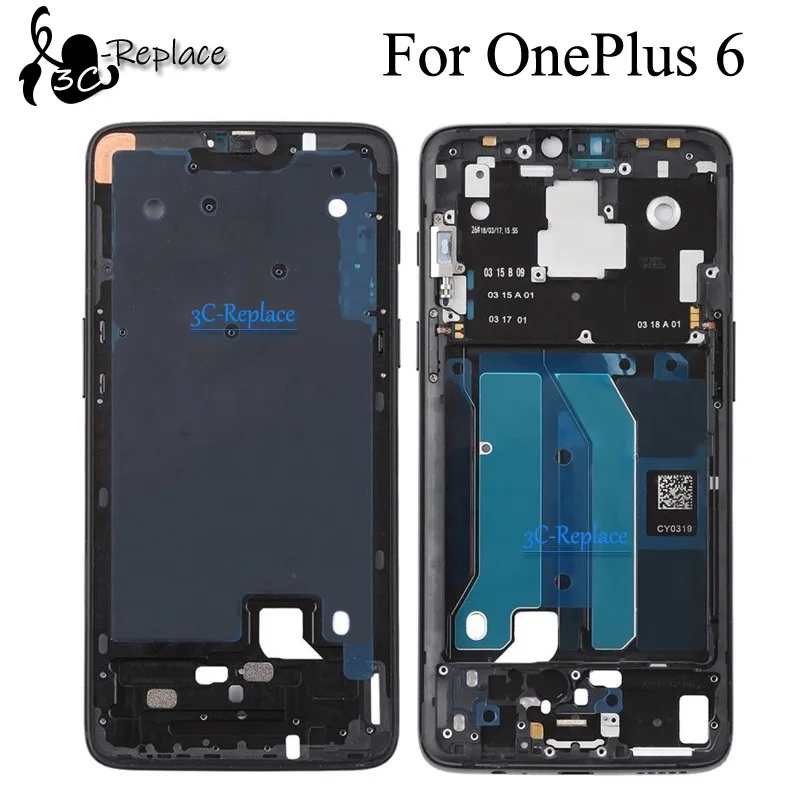 Для Oneplus 6 средняя рамка Крышка Чехол спереди Корпус шасси телефон ободок
