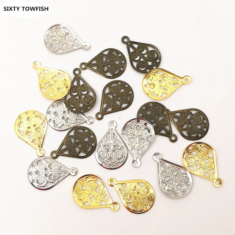 50 шт./лот 11*16 мм золотой цвет/белый К/античные бронзовые металлические
