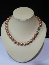 Rare Huge 12mm Genuine South Sea Purple Shell Pearl Necklace beads Collier Halsketten Big Sweater chain Golden silver Rare Huge 12mm Genuine South Sea Purple Shell Pearl Necklace beads Collier Halsketten Big Sweater chain Golden silver
