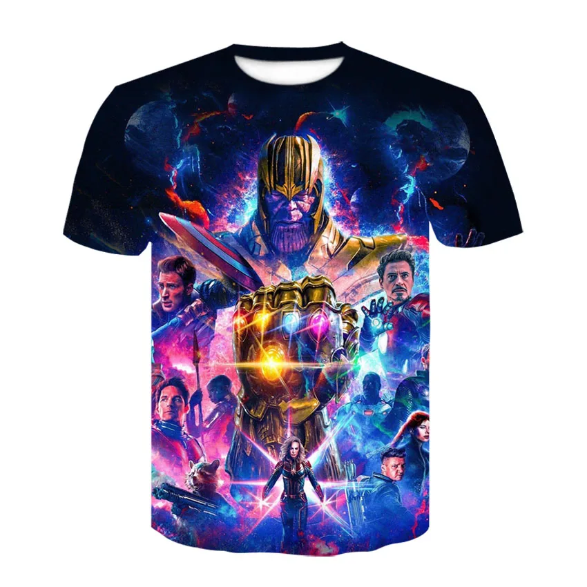 

New arrive popular movie Avengers 4 Endgam marvel t shirt 3D print fashion short sleeve tshirt streetwear casual summer tops