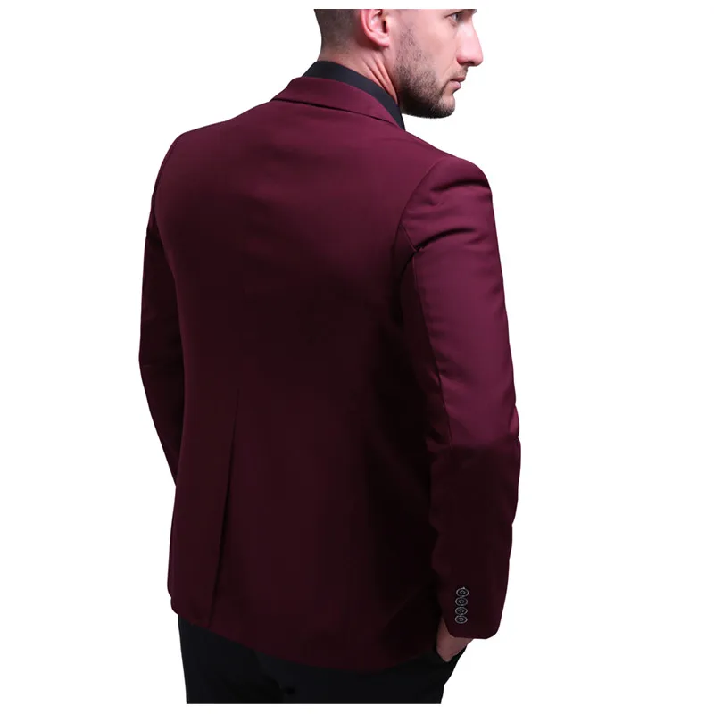 Mogu Для мужчин S Пиджаки для женщин новые поступления Slim Fit Blazer Для мужчин большой Размеры Повседневное Блейзер Куртка цвет красного вина пиджак Hombre