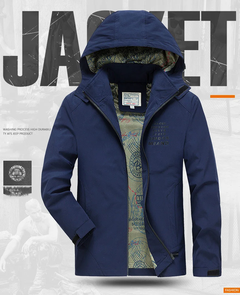 Waliicorners Autumn Mens Jackets Casual Military Jacket Windbreaker Quick Dry Coat Men Mesh Liner Plus Asian Size 4XL veste homme 9 2