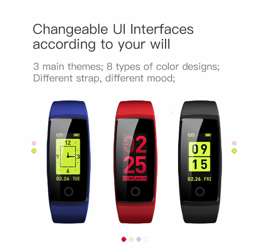 V10 Smart Wristbands Fitness Bracelet Heart Rate Monitor Fitness  Acitivity Tracker Pedometer Blood Pressure Colorful Smartband (6)