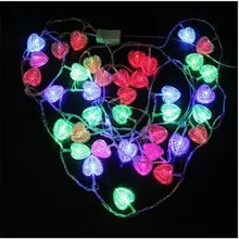 4 м Лидер продаж светодиодный строка полосы 20 сердца светодиодный праздник Рождество свадебное оформление ламп Drop