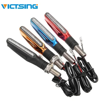 

VicTsing 4pcs Motorcycle LED Turn Signal Indicator Amber Light Universal Waterproof Blinkers Flashers Lamp Motocycle LED Lights