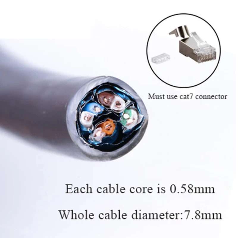 Choseal 30 летие QS6169A cat6a сетевой кабель двойное экранирование витая пара гигабитная