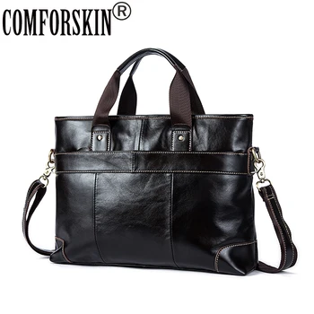 

COMFORSKIN Brand Bolsa Masculina Luxurious 100% Genuine Leather Business Men Briefcase New Arrivals Multi-function Men Handbags