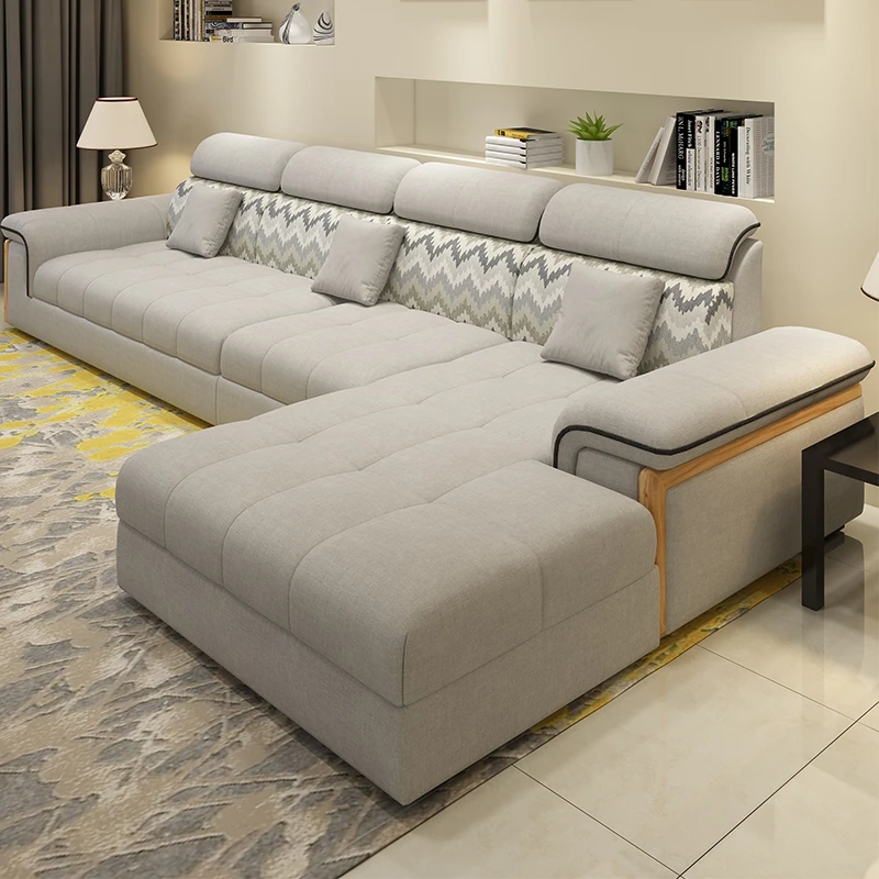Easylivingホーム生地断面ソファ北欧スタイル快適なソフトグレーのリビングルームの家具 Living Room Sofas Aliexpress
