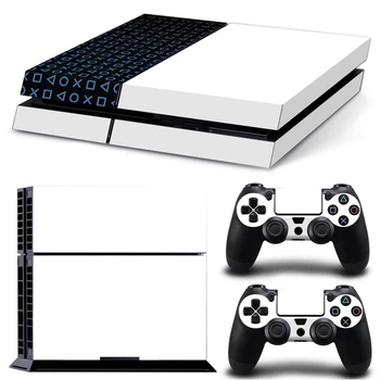 

Free drop shipping custom white and black background design skin sticker for PS4 console and two controllers skin #TN-P4-1786