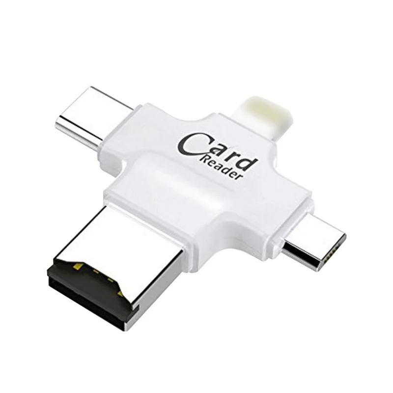 4-в-1 кард-ридер с поддержкой OTG USB 3,1 Тип-C ноутбук смартфон Компоненты Micro SD Карты памяти и аксессуары для iPad iPho