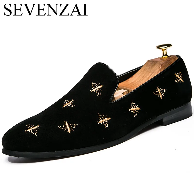Изображениями животных кожаные мужские туфли без шнуровки Модные Удобные платье мужская обувь Роскошные итальянские брендовые