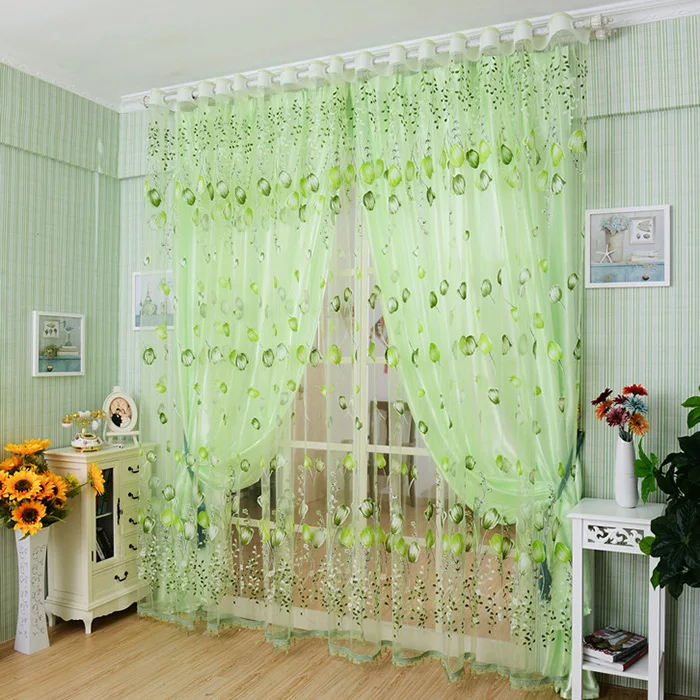 Compra cortinas de la ventana transparente online al por mayor de ...