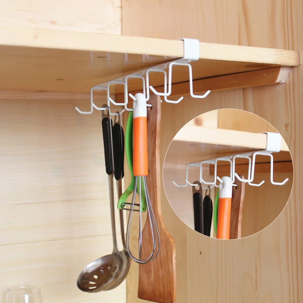 Kitchen Storage Rack Cupboard Hanging Hook Hanger Storage Organizer