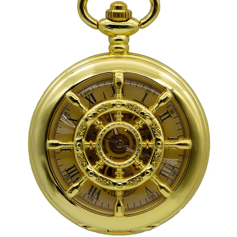 Double Face Steampunk Men Antique Luxury Brand Necklace Chain Gold Pocket & Fob Watch Skeleton Mechanical Pocket Watches PJX1382 Double Face Steampunk Men Antique Luxury Brand Necklace Chain Gold Pocket & Fob Watch Skeleton Mechanical Pocket Watches PJX1382