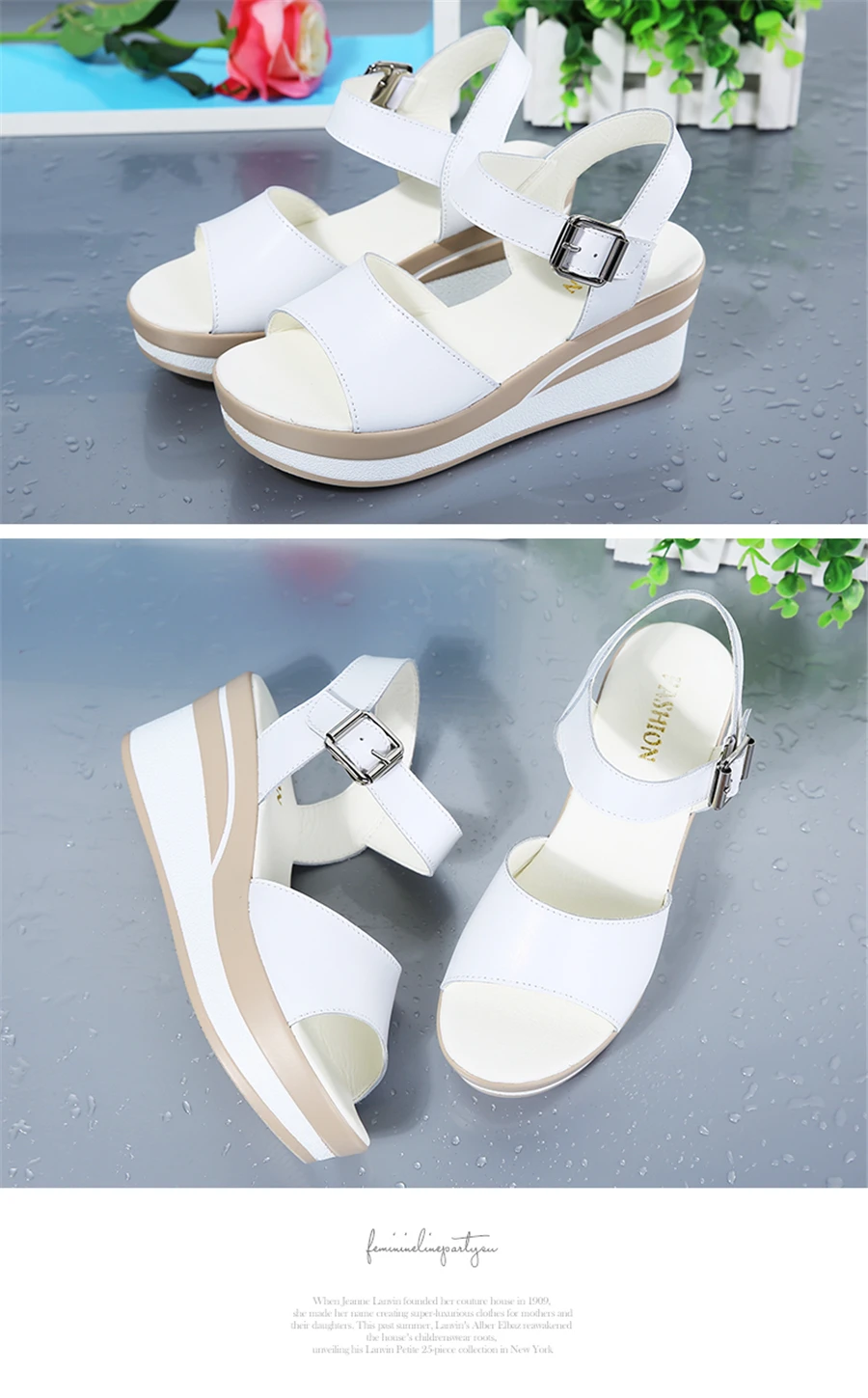 Г., новые женские сандалии белые сандалии на плоской подошве Летняя женская обувь на танкетке Босоножки на платформе с открытым носком женские сандалии-гладиаторы