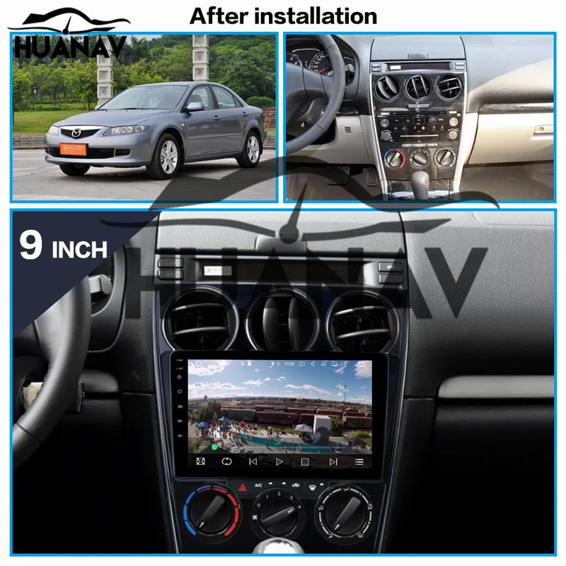 Excellent Android 8.0 Car No DVD player GPS Navigation For Mazda 6 2002 -2008 Car Satnav multimedia tape 32GB car MAPS CD palye 2DIN Radio 1